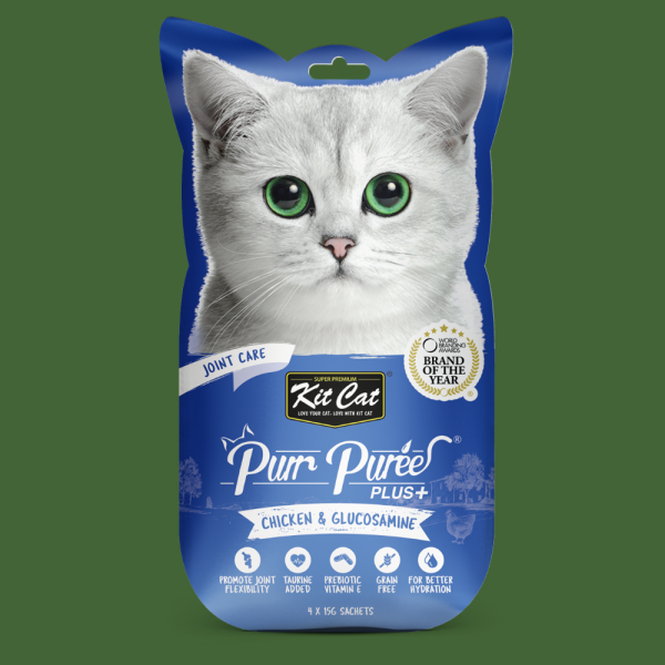 Kit Cat Purr Puree Plus+ Joint Care Chicken & Glucosamine