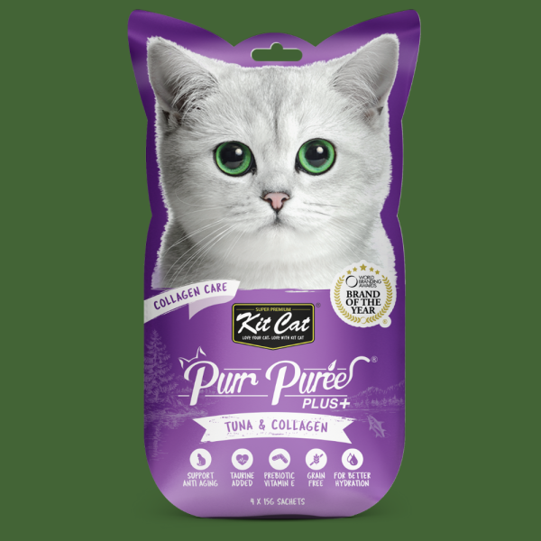 Kit Cat Purr Puree Plus+ Tuna & Collagen Care